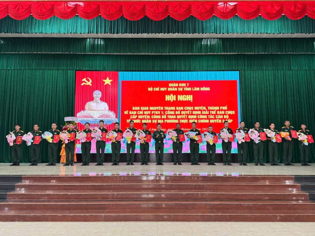 Lâm Đồng: Giải thể Ban CHQS cấp huyện và thành lập Ban Chỉ huy Phòng thủ khu vực